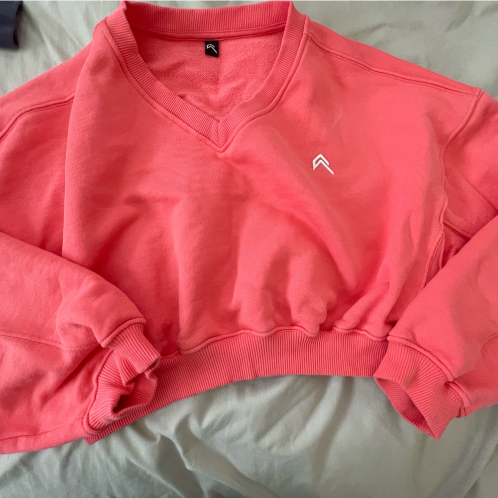 Cropped workout sweater